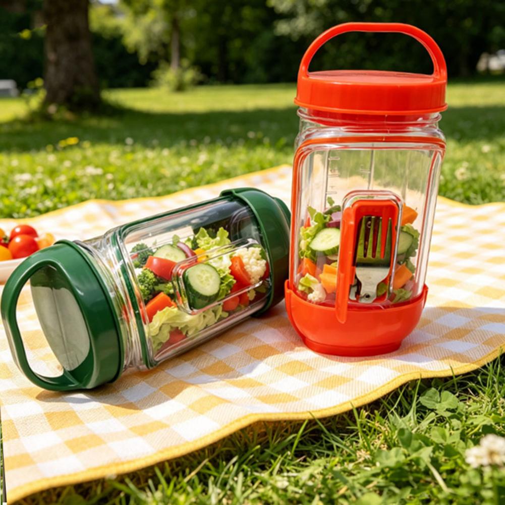 Meal Prep Jar Salad - Salad Jar Side Open Salad Container