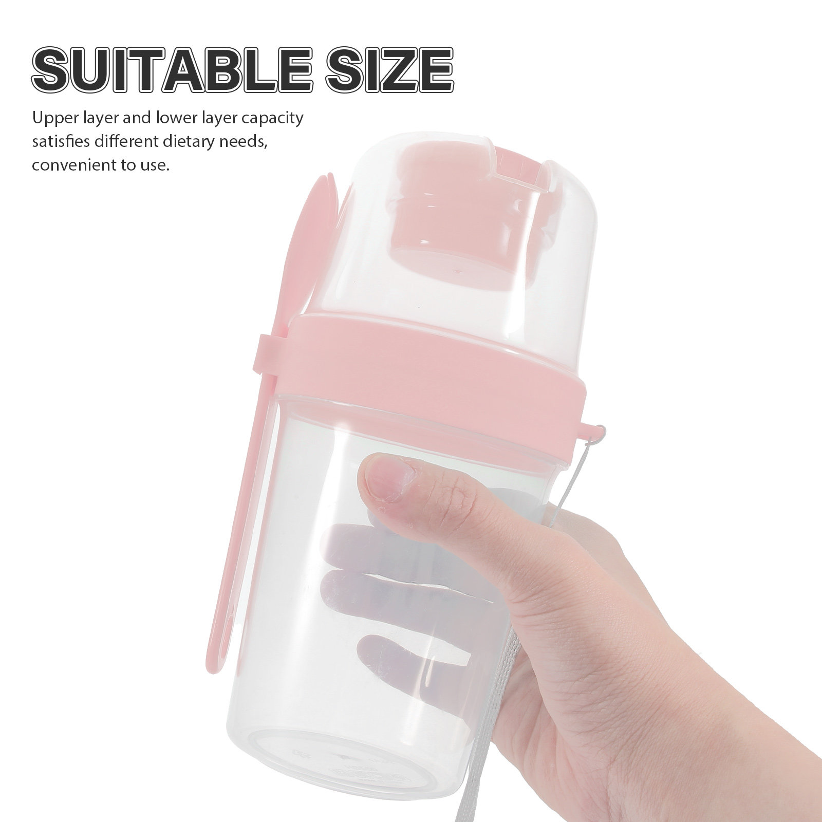 Meal Prep Jar Salad - 1Set Double-Layer Portable Salad Cup with