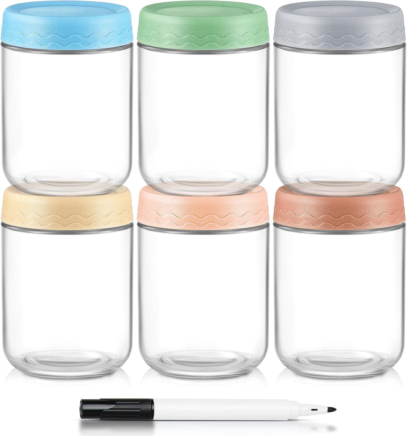Meal Prep Jar Salad - 16 oz Glass Meal Prep Jars