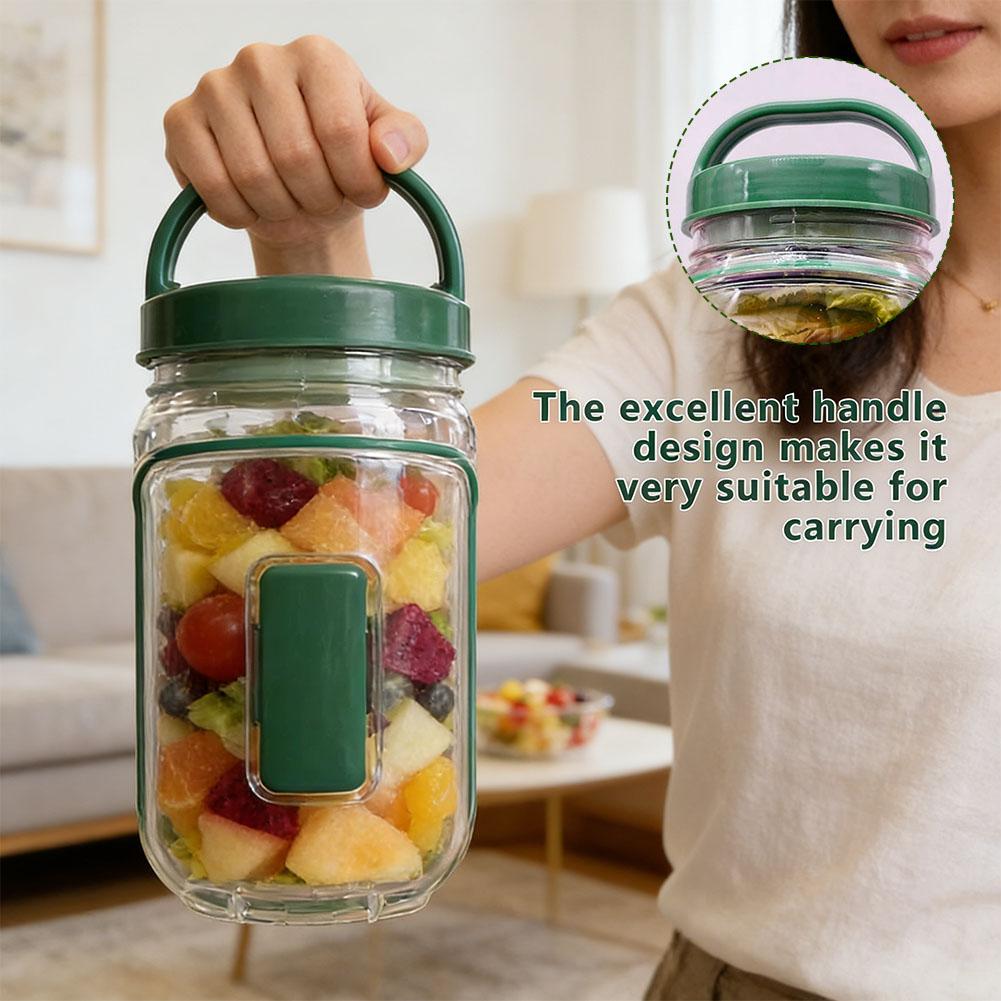 Portable Salad Container Jar w – обзор и цена Meal Prep Jar Salad