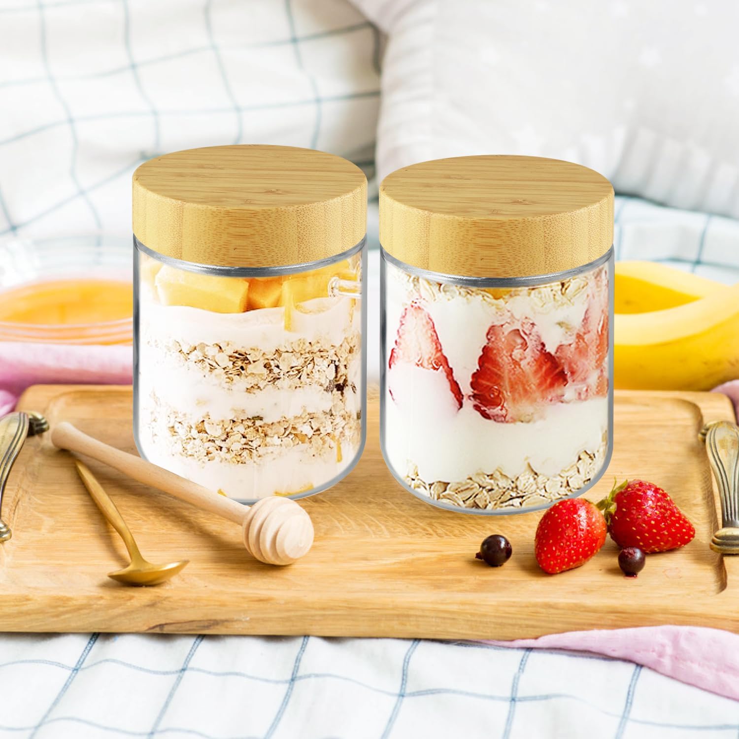 Overnight Oats Jars with Bambo – обзор и цена Meal Prep Yogurt Parfait