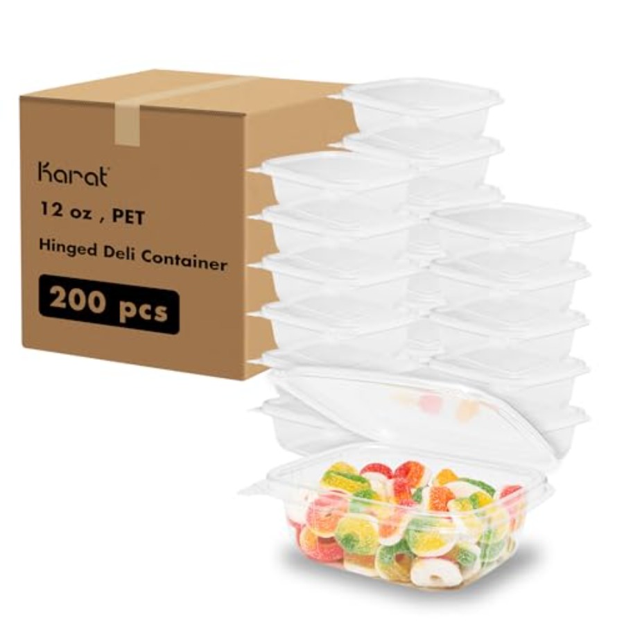 PET Hinged Deli Containers wit – обзор и цена Meal Prep Pasta