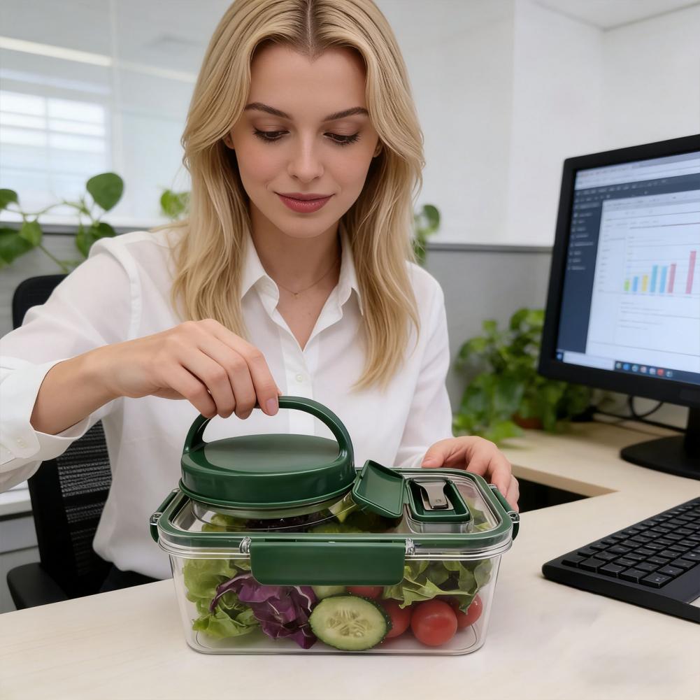 Salad Container with Dressing  – обзор и цена Meal Prep Jar Salad