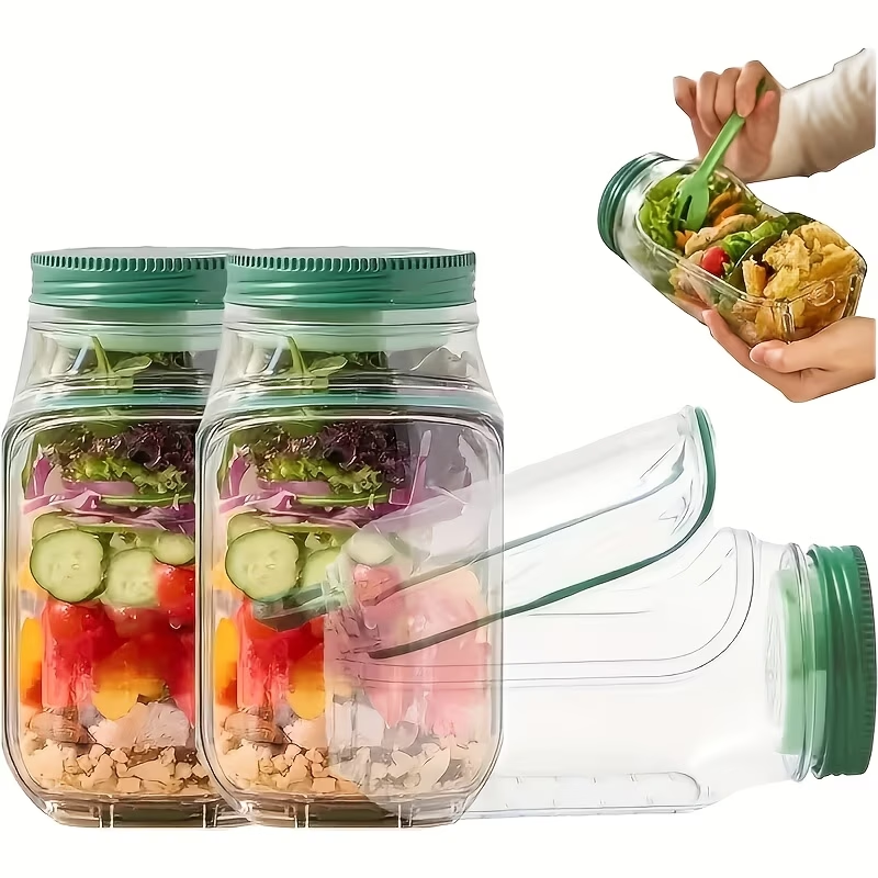 Salad Jar with Side Opening, M – обзор и цена Meal Prep Jar Salad