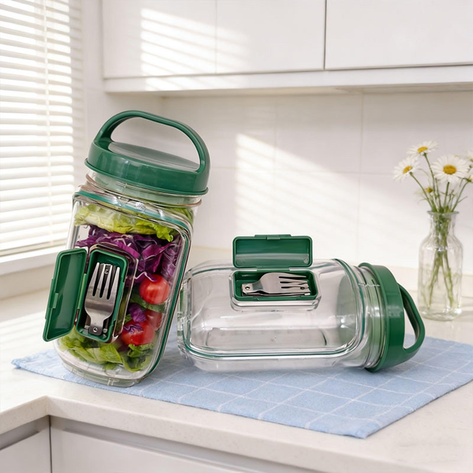 1000ml Leakproof Salad Contain – обзор и цена Meal Prep Jar Salad
