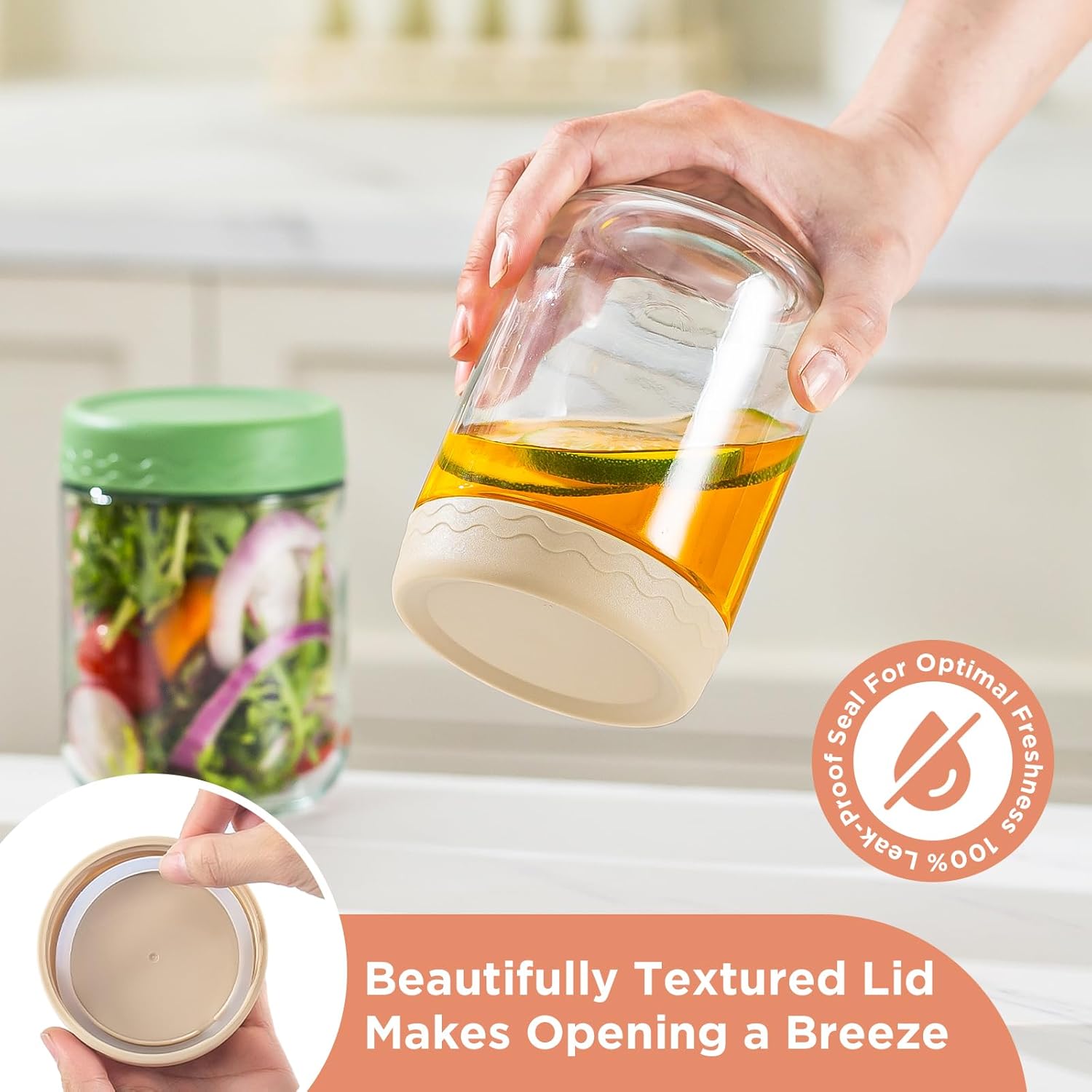 16 oz Glass Meal Prep Jars wit – обзор и цена Meal Prep Jar Salad