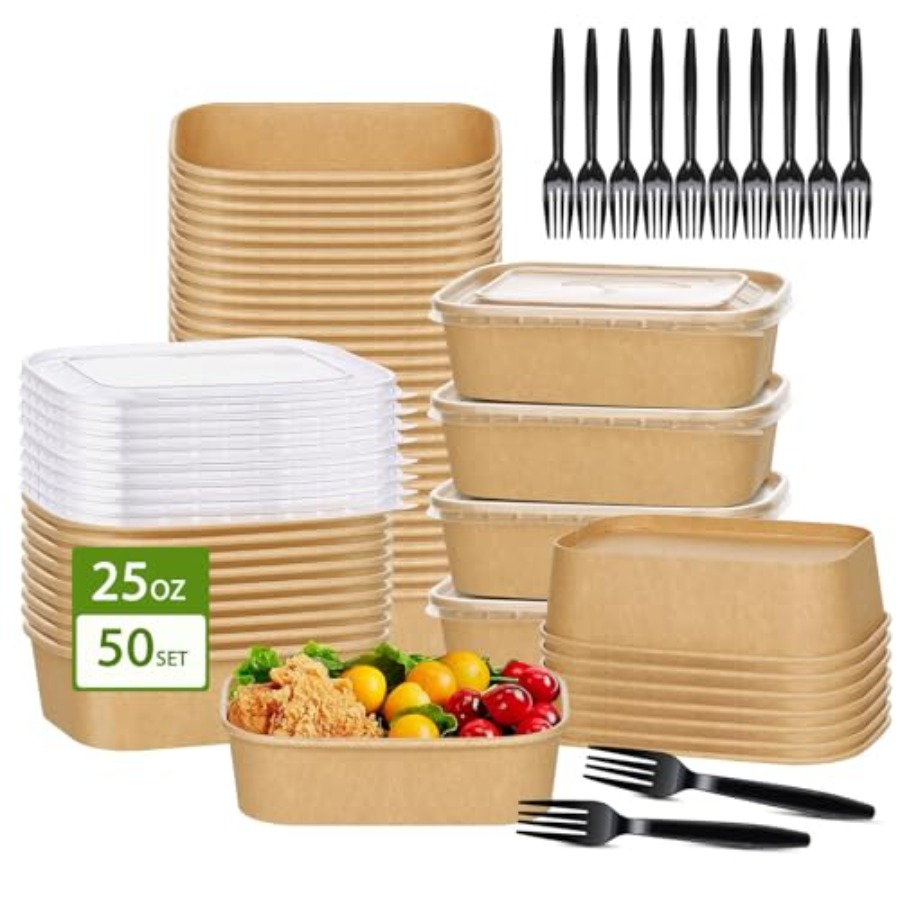 Pack Paper Bowls, Disposable F – обзор и цена Meal Prep Pasta