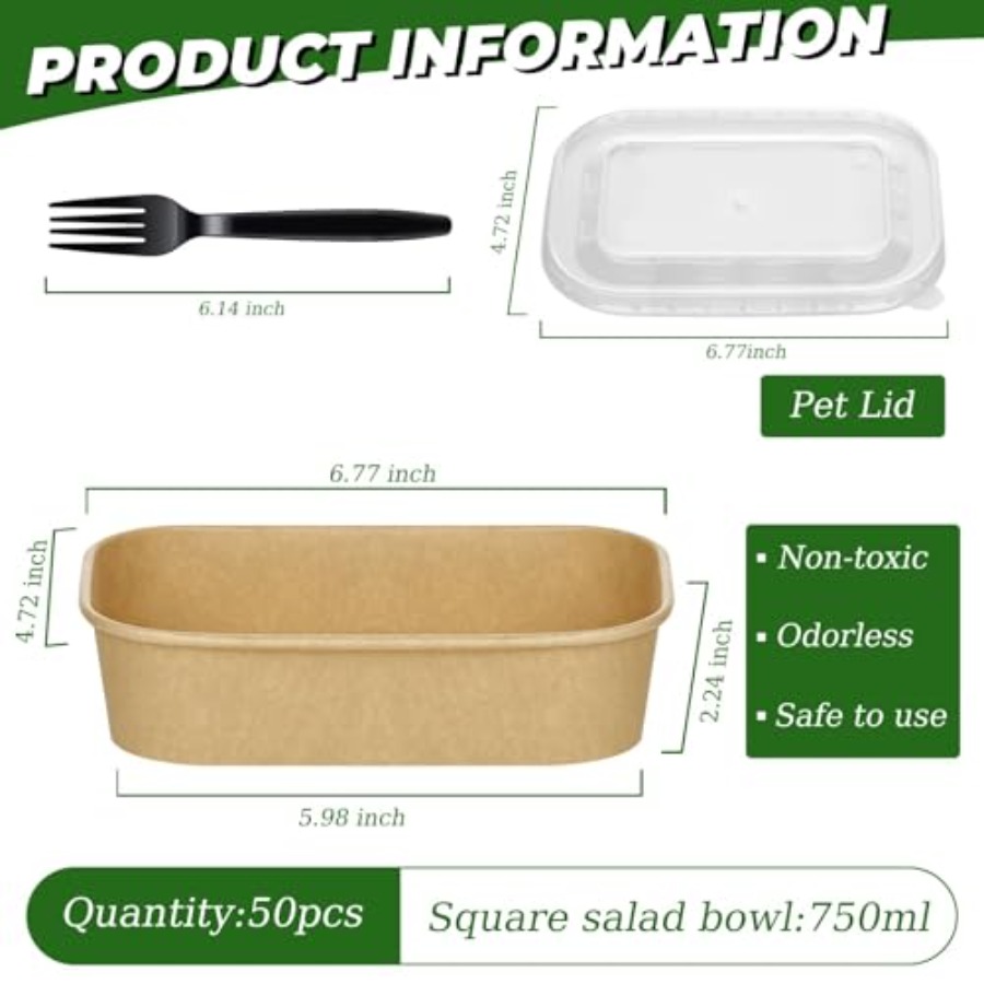 Pack Paper Bowls, Disposable F – обзор и цена Meal Prep Pasta